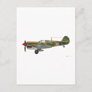 Curtiss P-40 Warhawk Postkarte