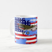 Curtiss P-40 Warhawk-Tasse Kaffeetasse (Vorderseite Links)