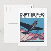 Curtiss P-40 Warhawk | WW2 Plane Postkarte (Vorne/Hinten)