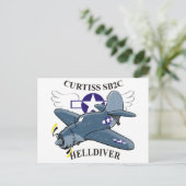 Curtiss SB2C Helldiver Postkarte (Stehend Vorderseite)