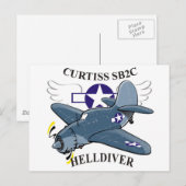 Curtiss SB2C Helldiver Postkarte (Vorne/Hinten)