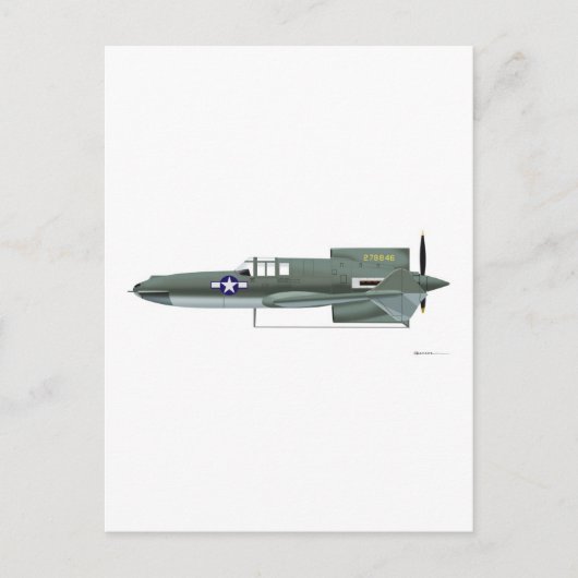 Curtiss XP-55 Ascender Postkarte (Vorderseite)