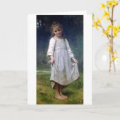 Curtsey, Bouguereau Karte (Gelbe Blume)