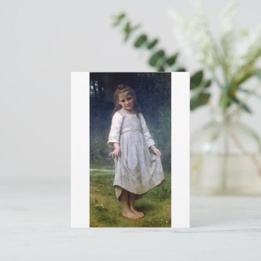 Curtsey, Bouguereau Postkarte (Stehend Vorderseite)