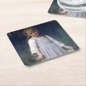 Curtsey, Bouguereau Rechteckiger Pappuntersetzer (angewinkelt)