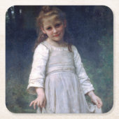 Curtsey, Bouguereau Rechteckiger Pappuntersetzer (Vorderseite)