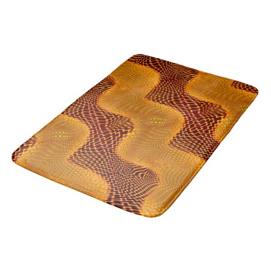 Curva laranja e pontos dourados sobre fundo marrom badematte (Schrägansicht)