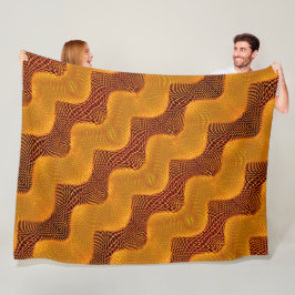 Curva laranja e pontos dourados sobre fundo marrom fleecedecke