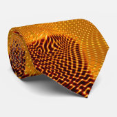 Curva laranja e pontos dourados sobre fundo marrom krawatte (Gerollt)