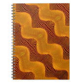 Curva laranja e pontos dourados sobre fundo marrom notizblock (Vorderseite)