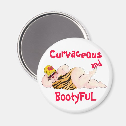 Curvacesischer und BootyFUL-Magnet Magnet (Vorderseite/Rückseite)