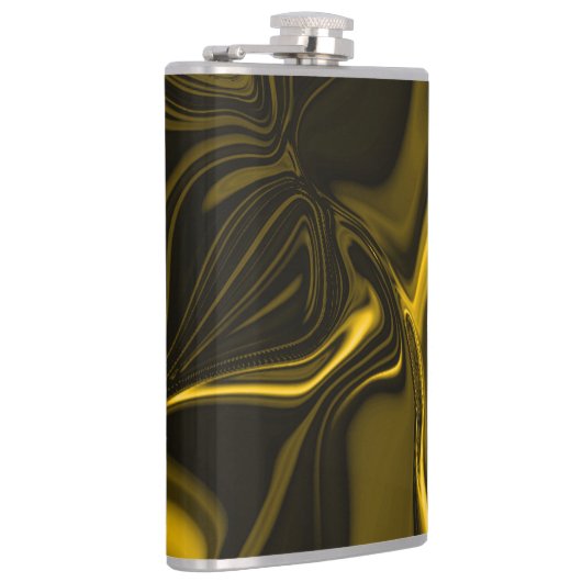 Curvas amarelas ou dourados em imagem marrom. flachmann (Rechts)