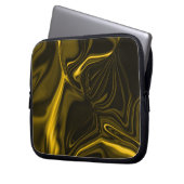 Curvas amarelas ou dourados em imagem marrom. laptopschutzhülle (Vorderseite Links)