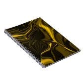 Curvas amarelas ou dourados em imagem marrom. notizblock (Rechte Seite)