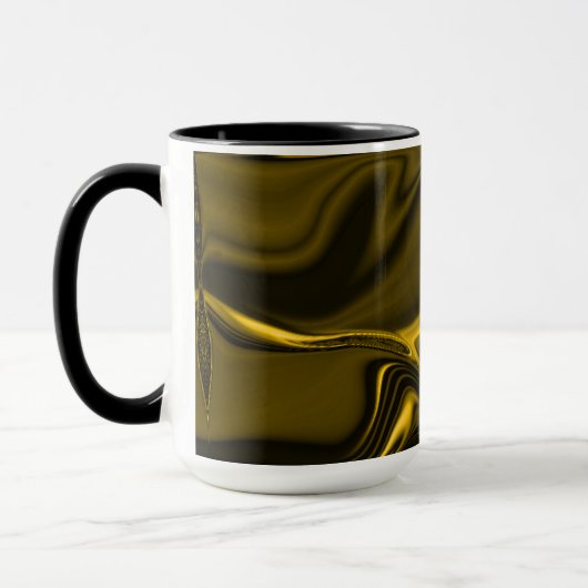 Curvas amarelas ou dourados em imagem marrom. tasse (Links)