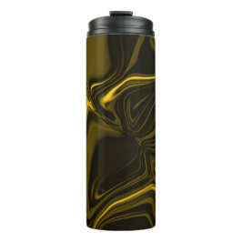 Curvas amarelas ou dourados em imagem marrom. thermosbecher