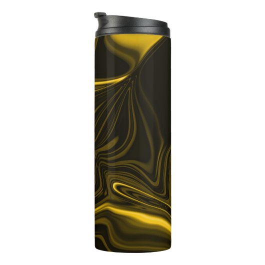 Curvas amarelas ou dourados em imagem marrom. thermosbecher (Nach rechts gedreht)