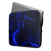 Curvas azuis em imagem azul escura. laptopschutzhülle (Vorderseite Links)