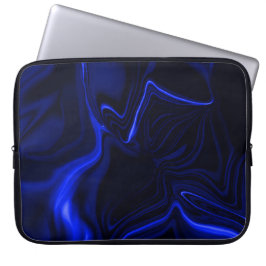 Curvas azuis em imagem azul escura. laptopschutzhülle