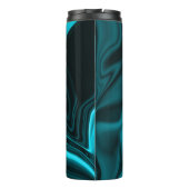 Curvas em azul turquesa, céu profundo ou ciano. thermosbecher (Rückseite)