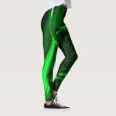 Curvas verdes em imagem verde escura. leggings (Rechts)