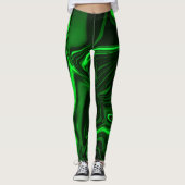 Curvas verdes em imagem verde escura. leggings (Vorderseite)