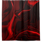 Curvas vermelhas claro e escuro em fundo escuro duschvorhang (Vorderseite)