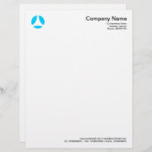 Curve Ball - Sky Blue Briefbogen (Vorne/Hinten)