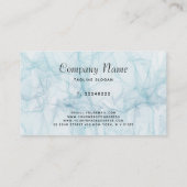 Curve Blue Background Business Card Visitenkarte (Rückseite)