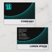 Curve Foot - Cyan Visitenkarte (Vorne/Hinten)