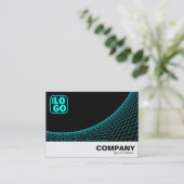 Curve Foot - Cyan Visitenkarte (Stehend Vorderseite)