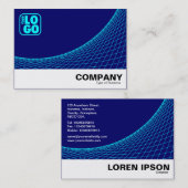 Curve Footed - Cyan with Deep Navy Visitenkarte (Vorne/Hinten)