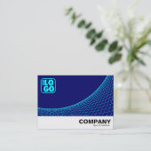 Curve Footed - Cyan with Deep Navy Visitenkarte (Stehend Vorderseite)