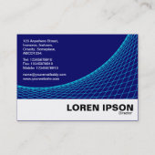 Curve Footed - Cyan with Deep Navy Visitenkarte (Rückseite)