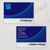 Curve Footed - Sky Blue on Deep Navy Blue Visitenkarte (Vorne/Hinten)