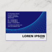 Curve Footed - Sky Blue on Deep Navy Blue Visitenkarte (Rückseite)