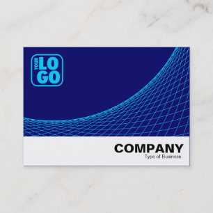 Curve Footed - Sky Blue on Deep Navy Blue Visitenkarte