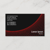 Curve - Rot auf Schwarz Visitenkarte (Rückseite)