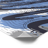 Curved Brushstrokes of Energy and Motion Poster (Ecke)