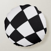 Curved Grid | Modern  Rundes Kissen (Rückseite)