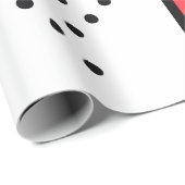 Curved Line with Red & Orange Geometric Shapes Geschenkpapier (Rolleneckpunkt)