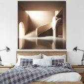 Curved Stair Gallery Leinwanddruck (Insitu (Schlafzimmer))