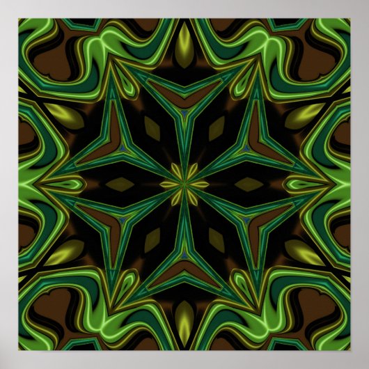 Curves and Angles Mandala Poster (Vorne)