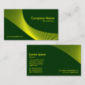 Curves - Gelb auf dunklem Grün 003300 Visitenkarte (Vorne/Hinten)