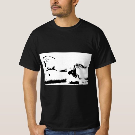 Curvet Horse Pop Art Template Mens Modernes Design T-Shirt (Vorderseite)