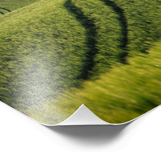 Curvise Linien in grünem Foto der Toskana (Ecke)