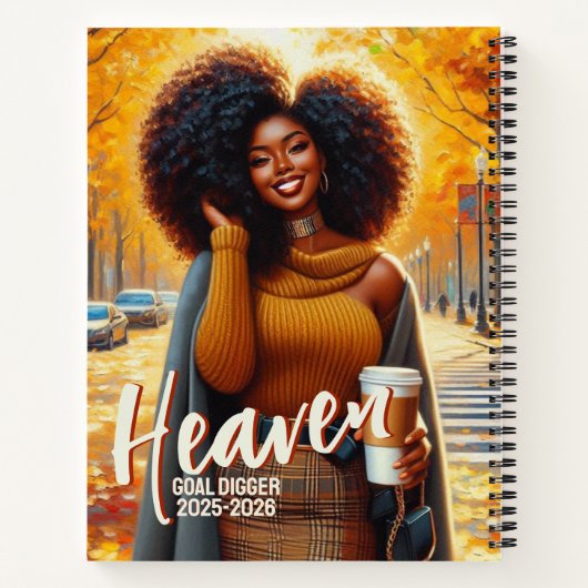 Curvy Afrikanische Amerikanerin im gemütlichen Her Notizblock (Rückseite)