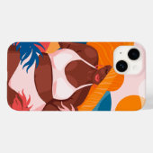 Curvy Black Woman, Beach Vacation Ready Case-Mate iPhone Hülle (Rückseite (Horizontal))