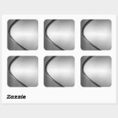 Curvy Brushed Metal Look Stickers (Blatt)