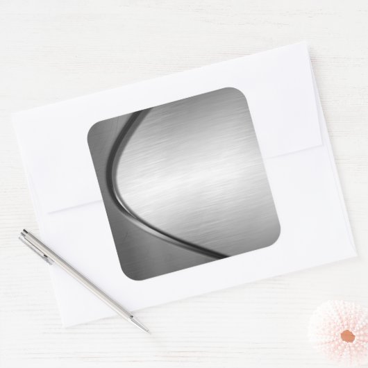 Curvy Brushed Metal Look Stickers (Umschlag)
